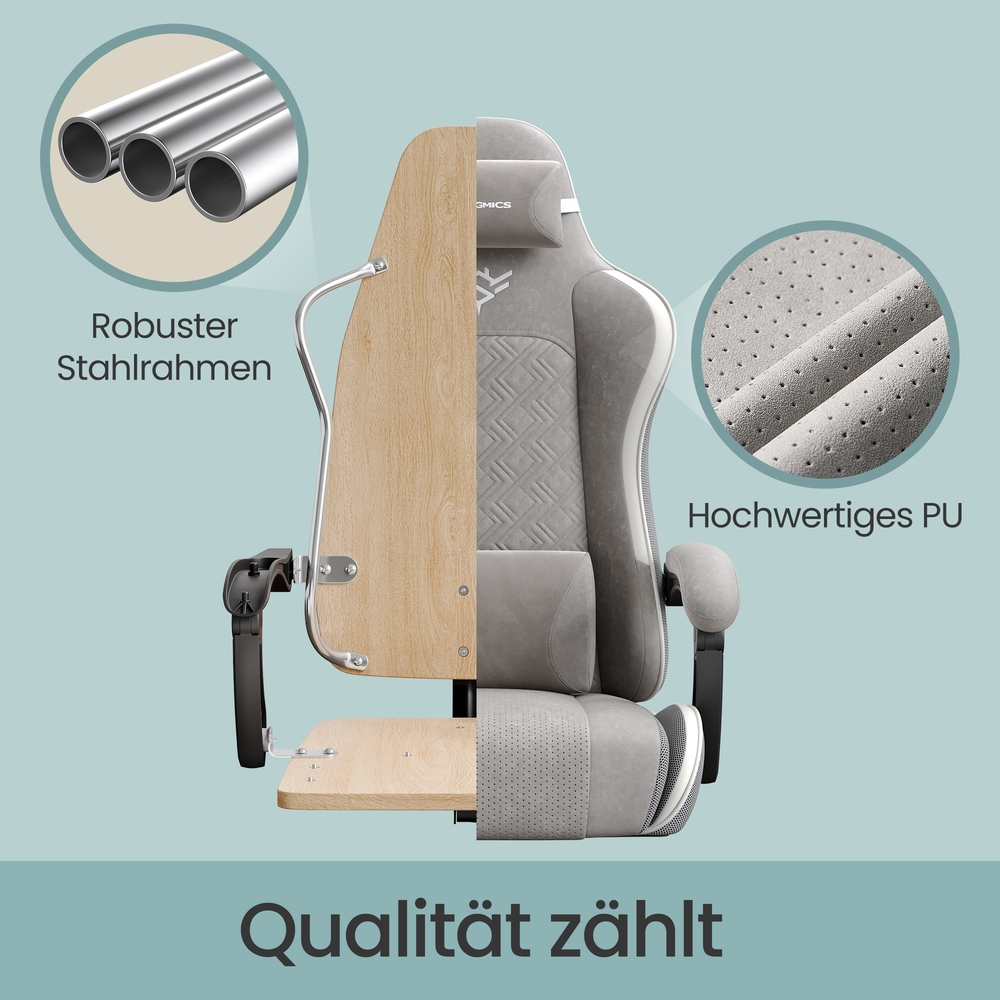Ergonominen pelituoli jalkatukella ja jousityynyllä - Image 4