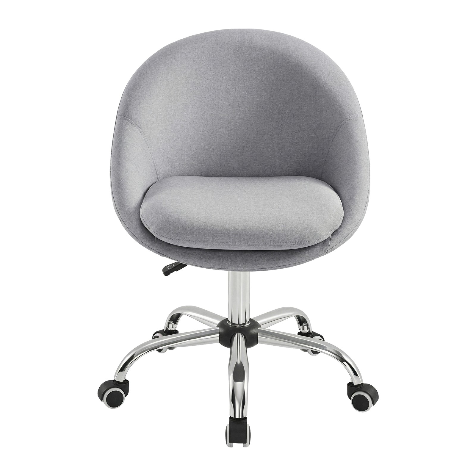 Home office chair, makeup chair made of cotton-linen blend fabric, desk chair - Image 2