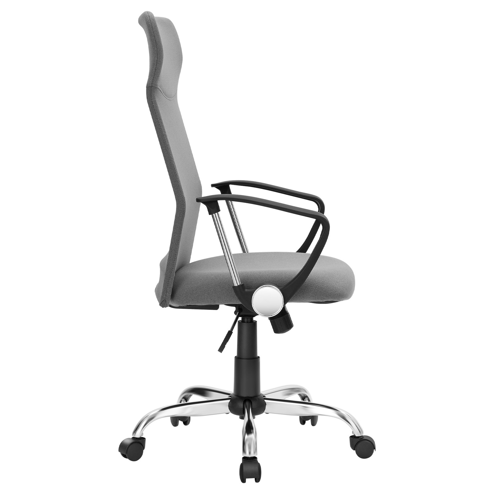 Kontorstol med justerbar høyde, ergonomisk og svingbar, polstret sete - Bilde 2