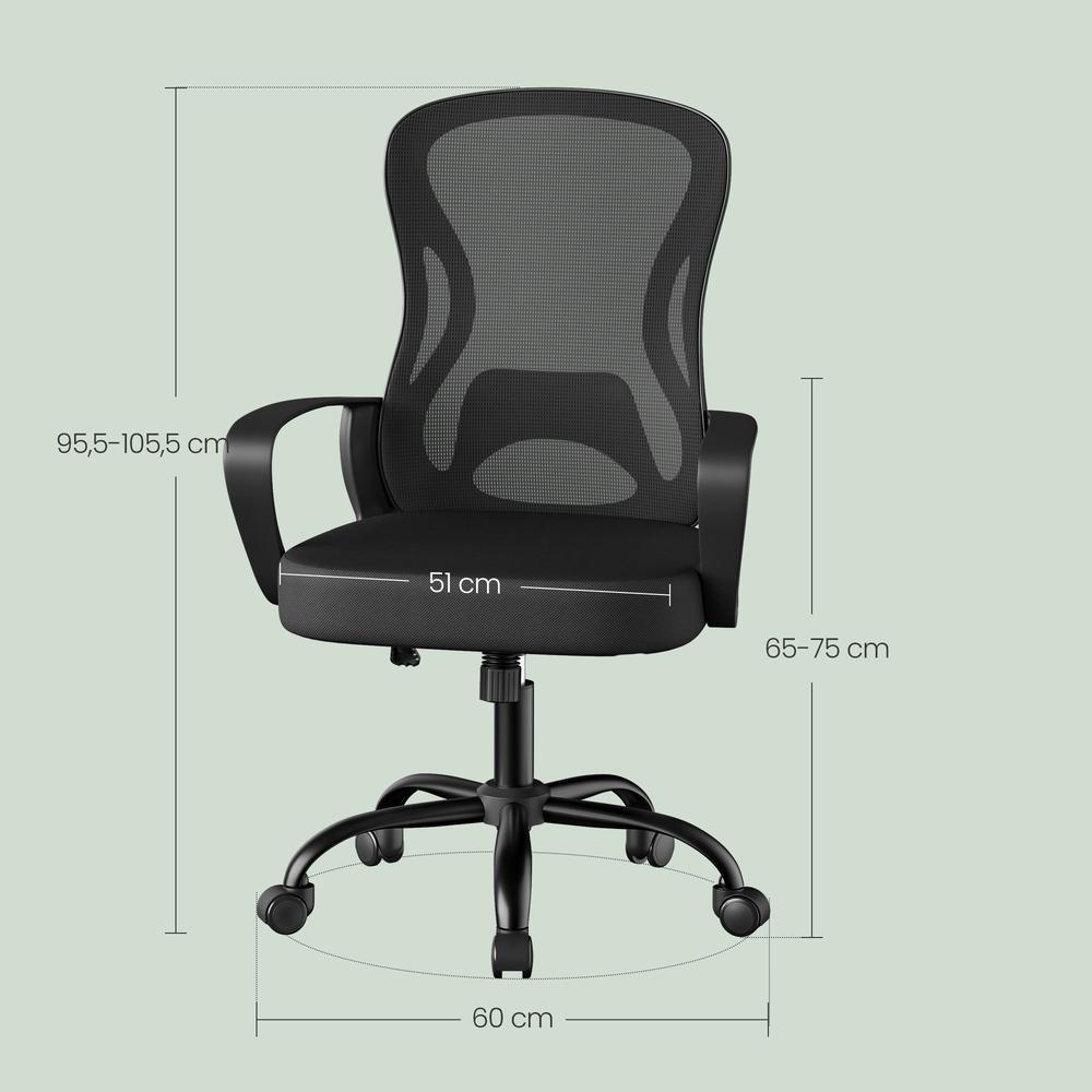 Mesh chair, ergonomic office chair, desk chair with rocking function - Image 2