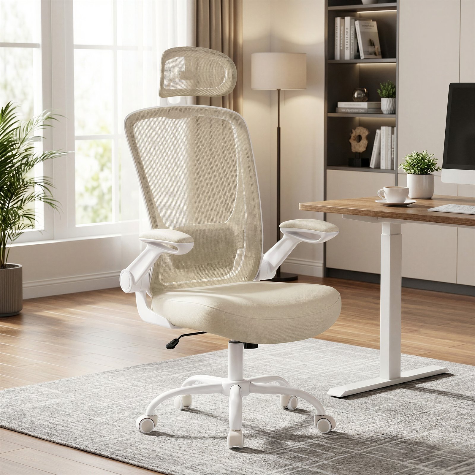 Ergonominen työtuoli, pyörivä tuoli keinutoiminnolla, verkkotuoli - Image 2