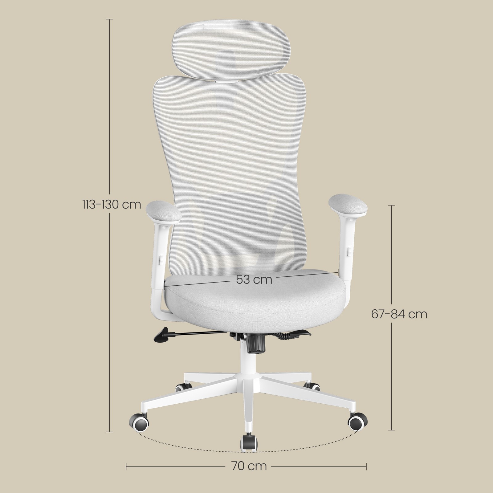 Ergonomic office chair with adjustable support - Image 3