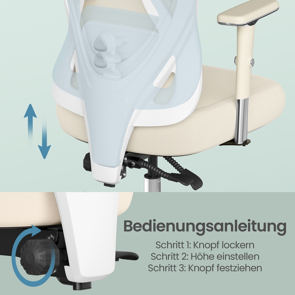 Kontorstol, ergonomisk kontorstol, svingstol - Bilde 6