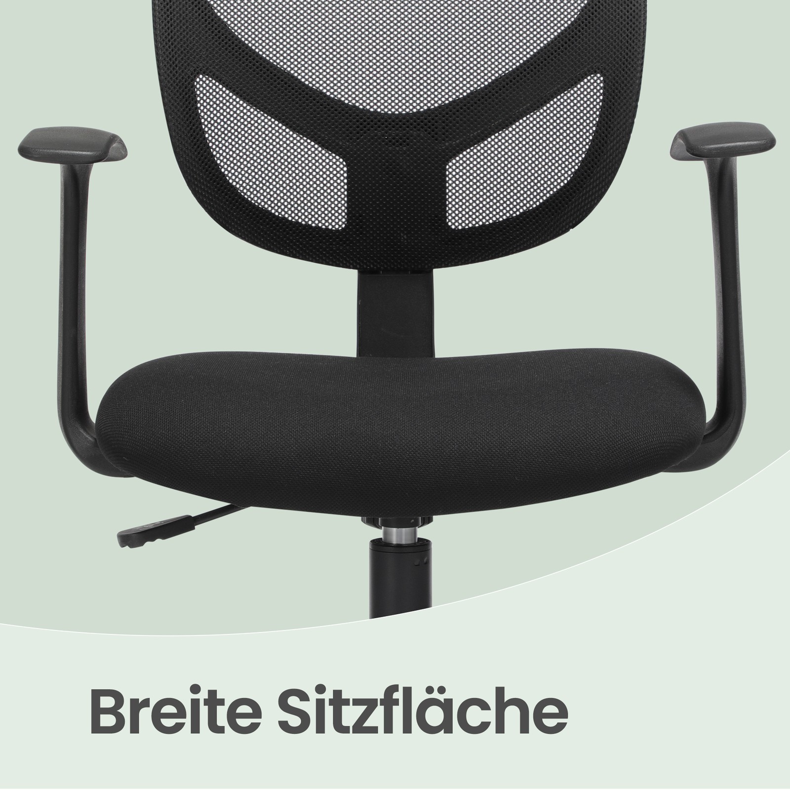 SONGMICS Office Chair, Ergonomic Work Stool with Armrests, Seat Height 55–75 cm, High Work Chair with Adjustable Footrest, Weight Capacity 120 kg, Black - Image 8