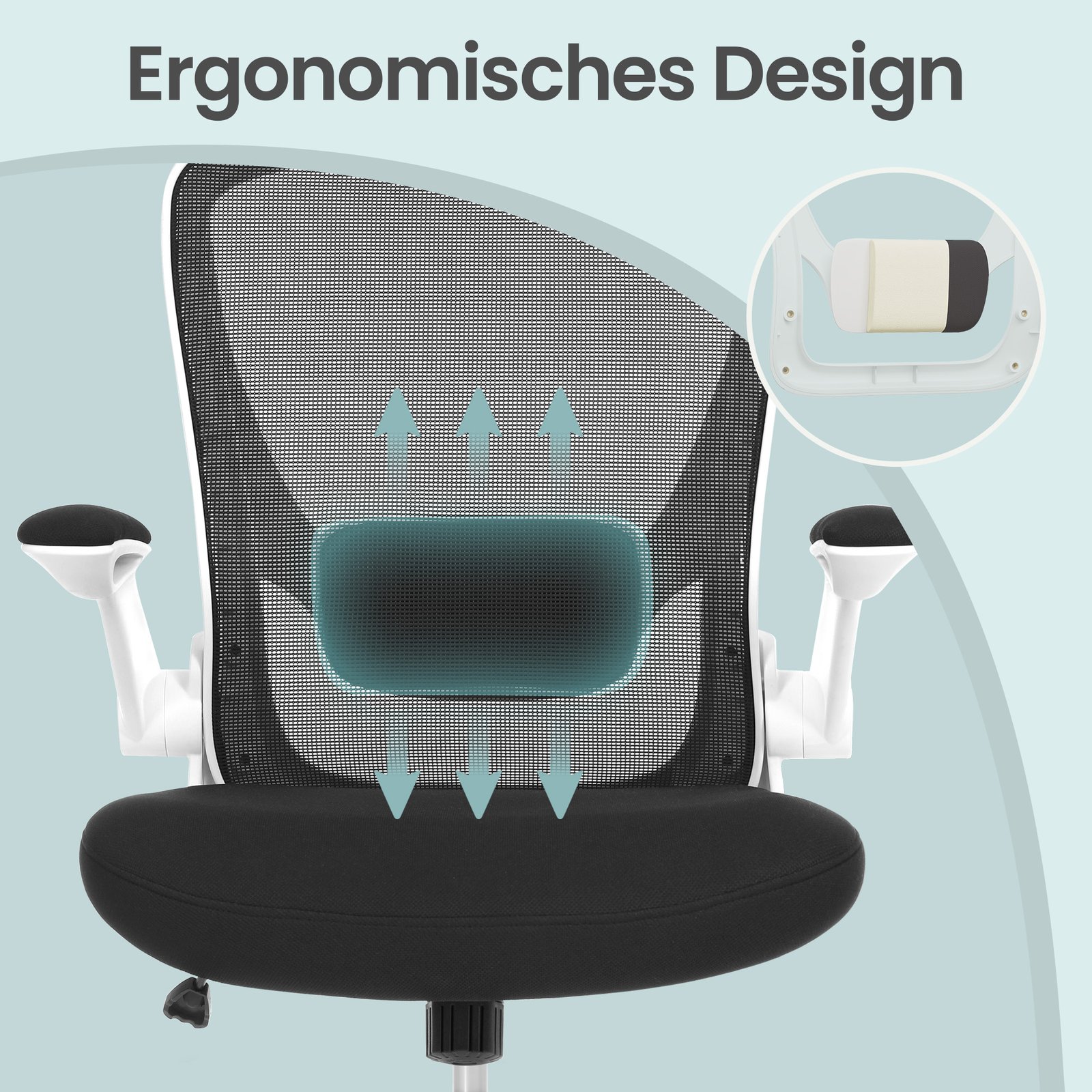Kontorstol, ergonomisk design, drejestol - Billede 5