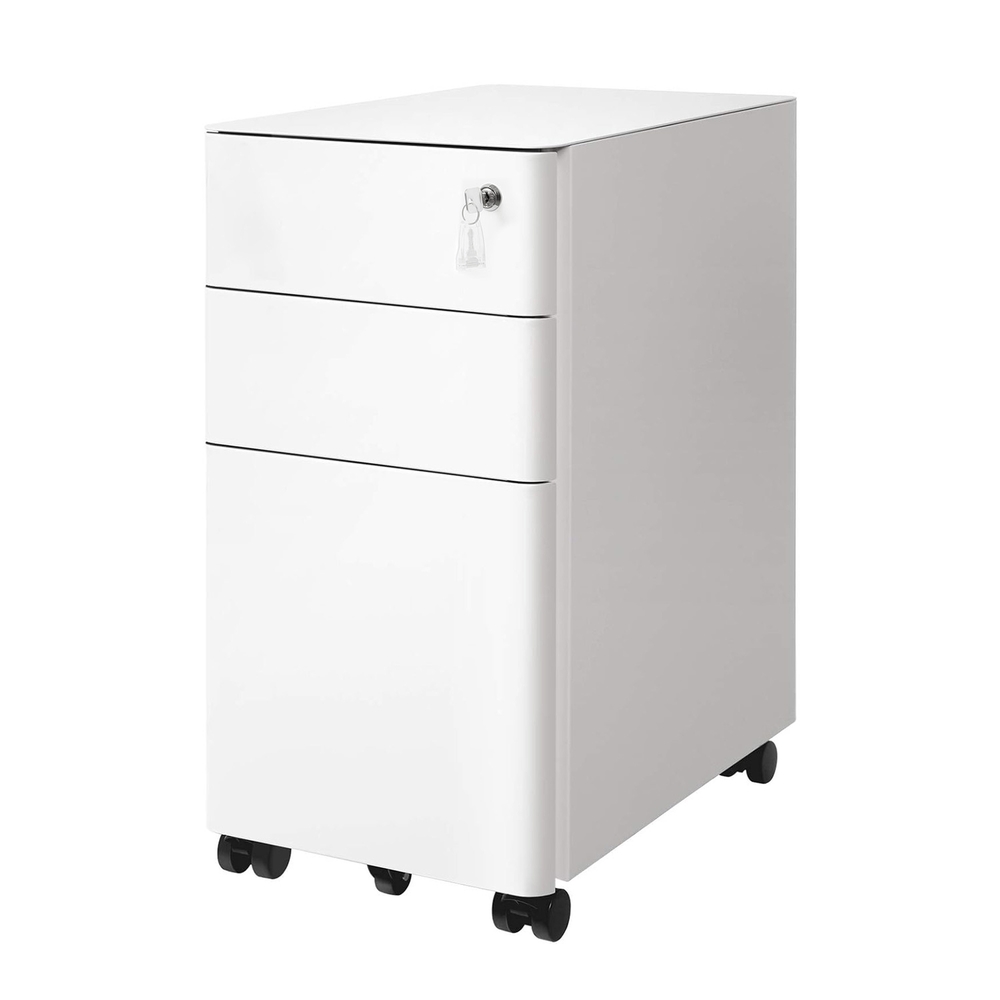Rolling file cabinet, filing cabinet, office cabinet with casters