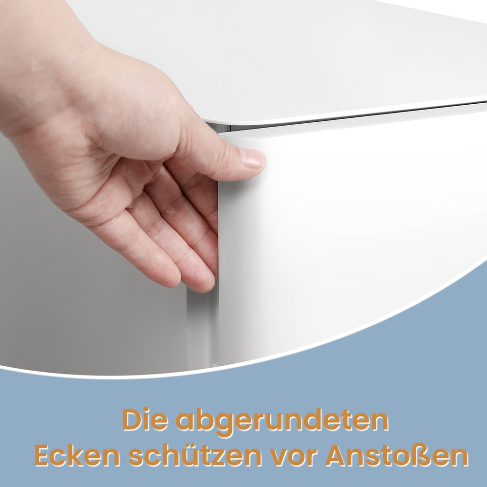 Rolling file cabinet, filing cabinet, office cabinet with casters - Image 5
