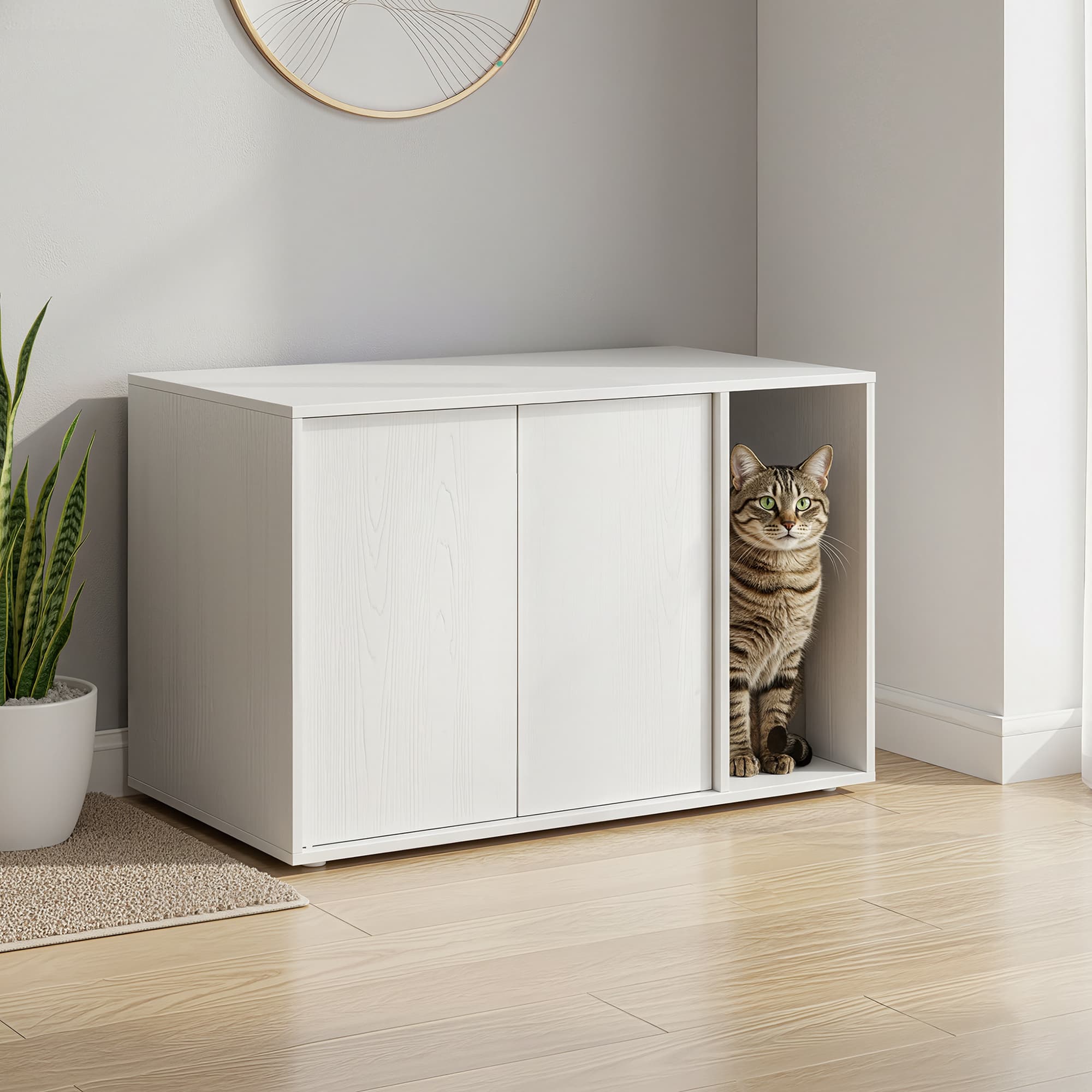 Litter box cabinet, tool-free technology, super-fast tool-free assembly - Image 3