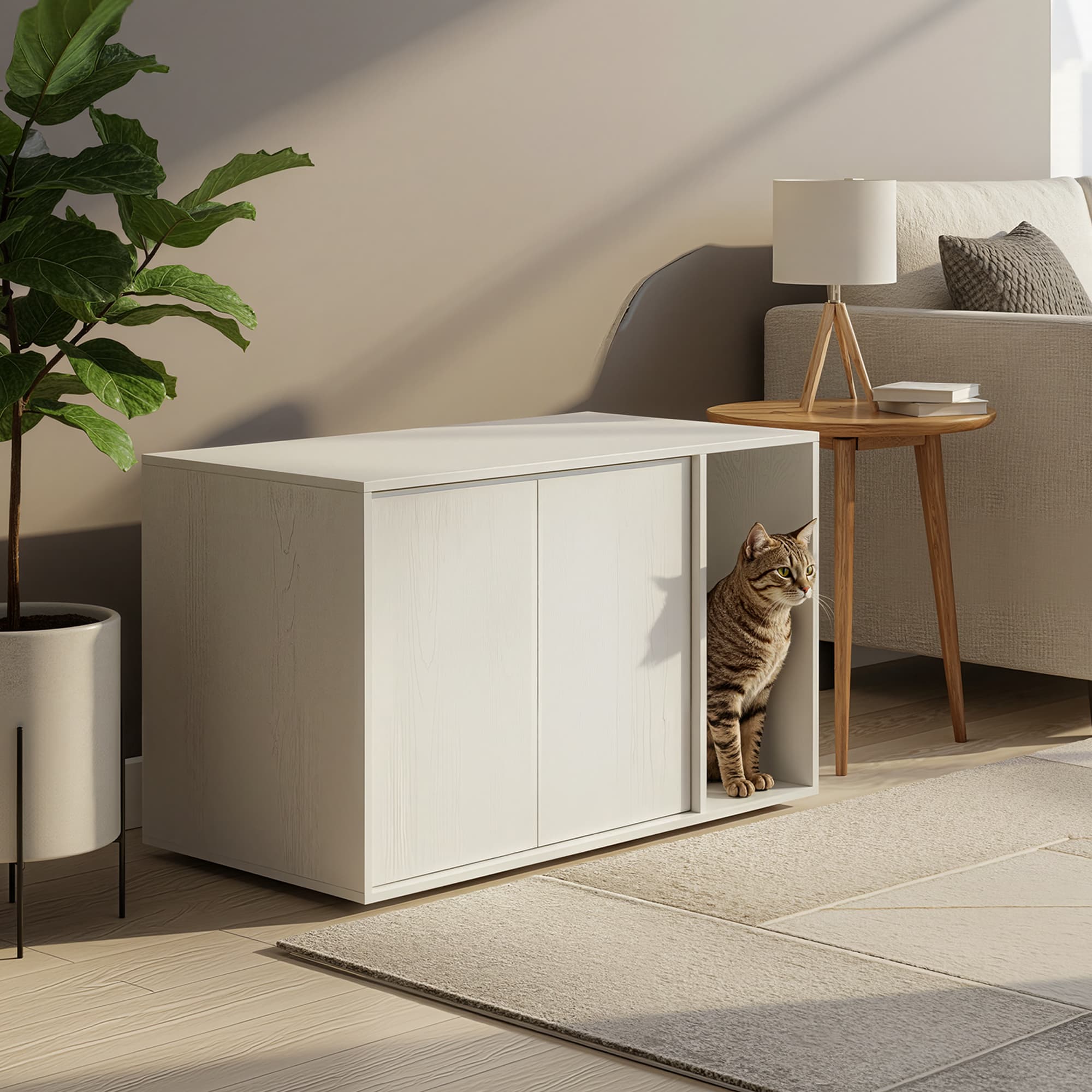 Litter box cabinet, tool-free technology, super-fast tool-free assembly - Image 4