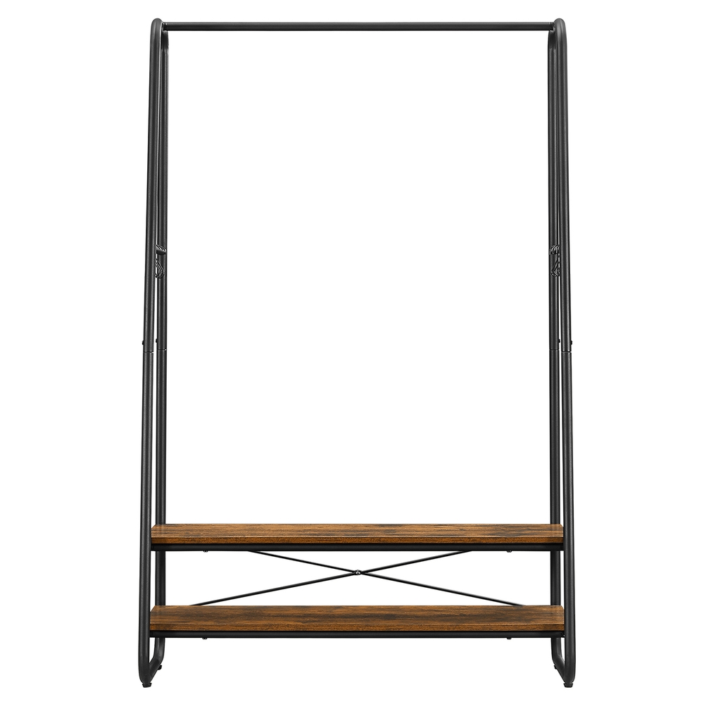 Klädställ, garderobsställ med 2 hyllor, 6 S-formade krokar - Bild 2