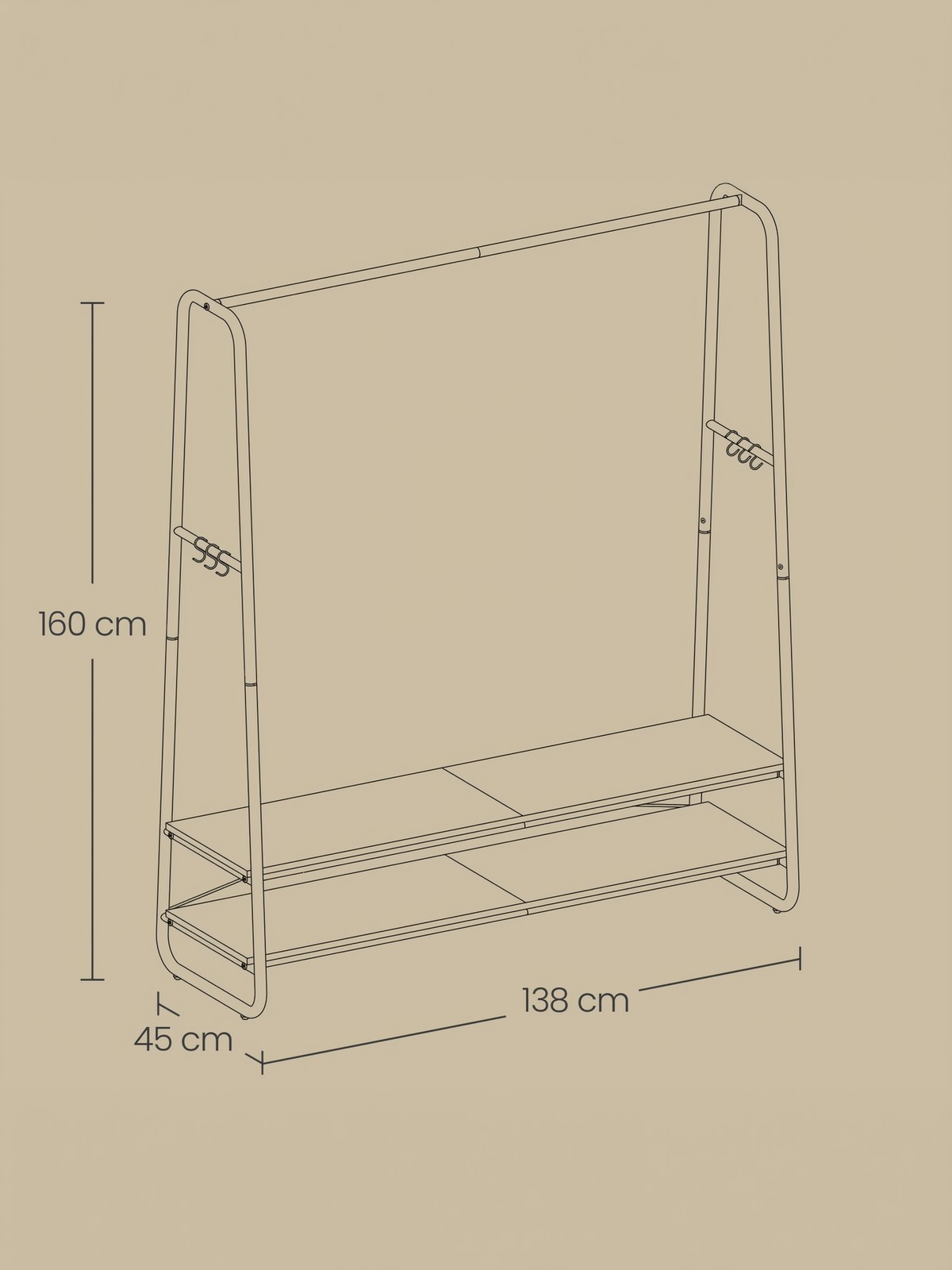 Tøjstativ, garderobestativ, garderobe - Billede 2