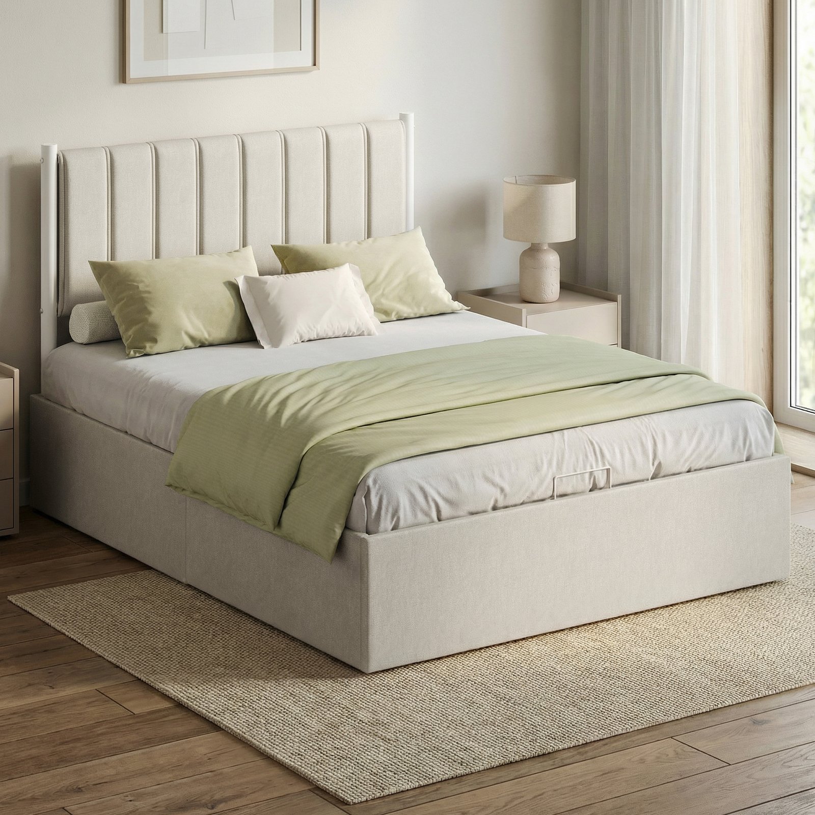 Bed frame, 160 x 200 cm, fold-up slatted base - Image 3
