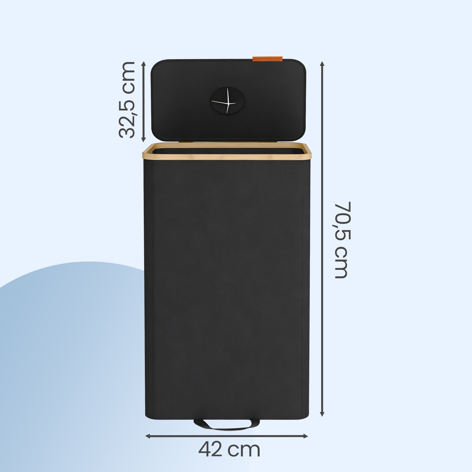 100 L bottle container, recycling bin with lid and inner bag, bottle collector for the kitchen - Image 2