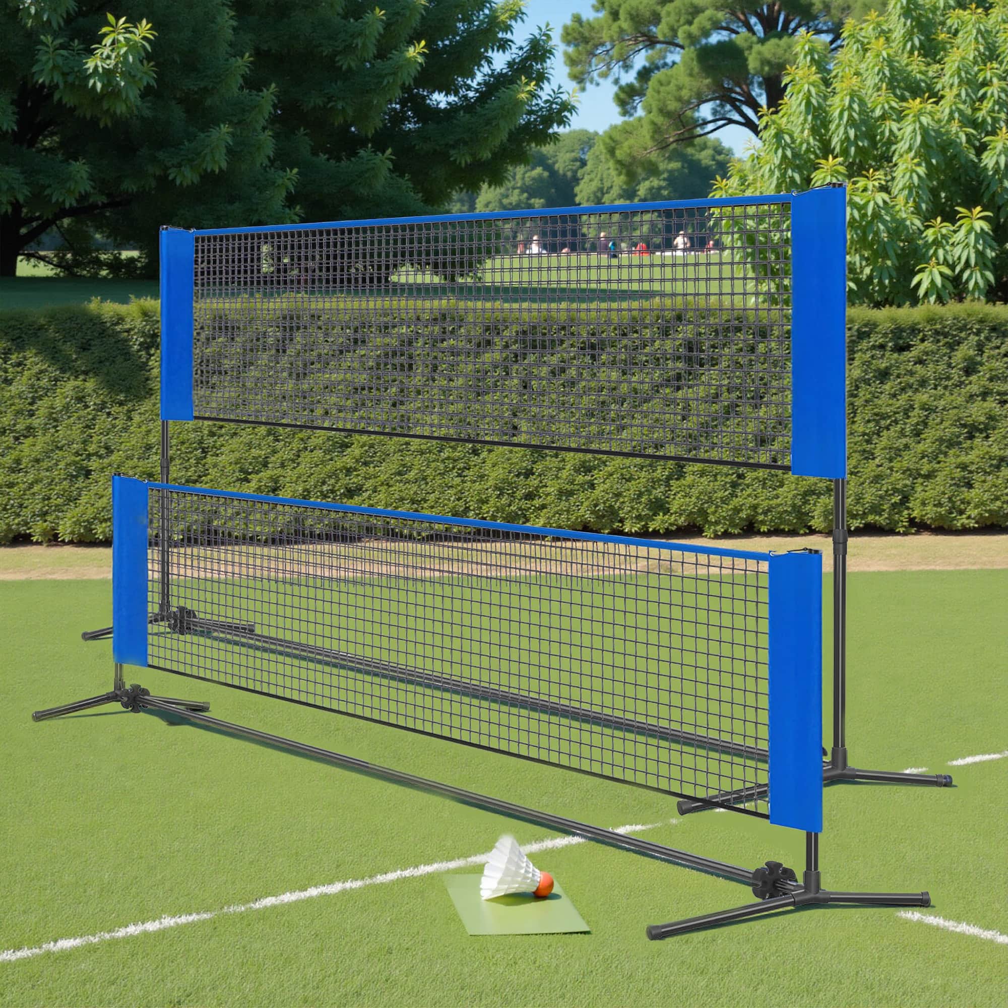 400 cm badmintonnet, højdejusterbart, volleyballnet