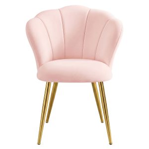 Dining chair, dressing table, velvet armchair with petal-shaped backrest