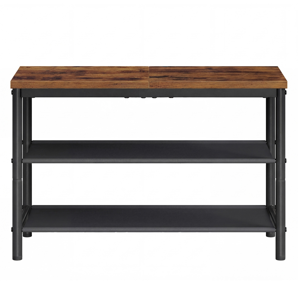 Metal shoe rack with 3 tiers