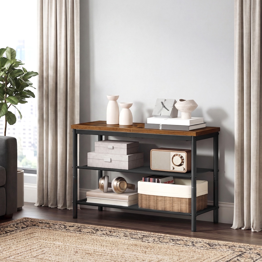 Metal shoe rack with 3 tiers