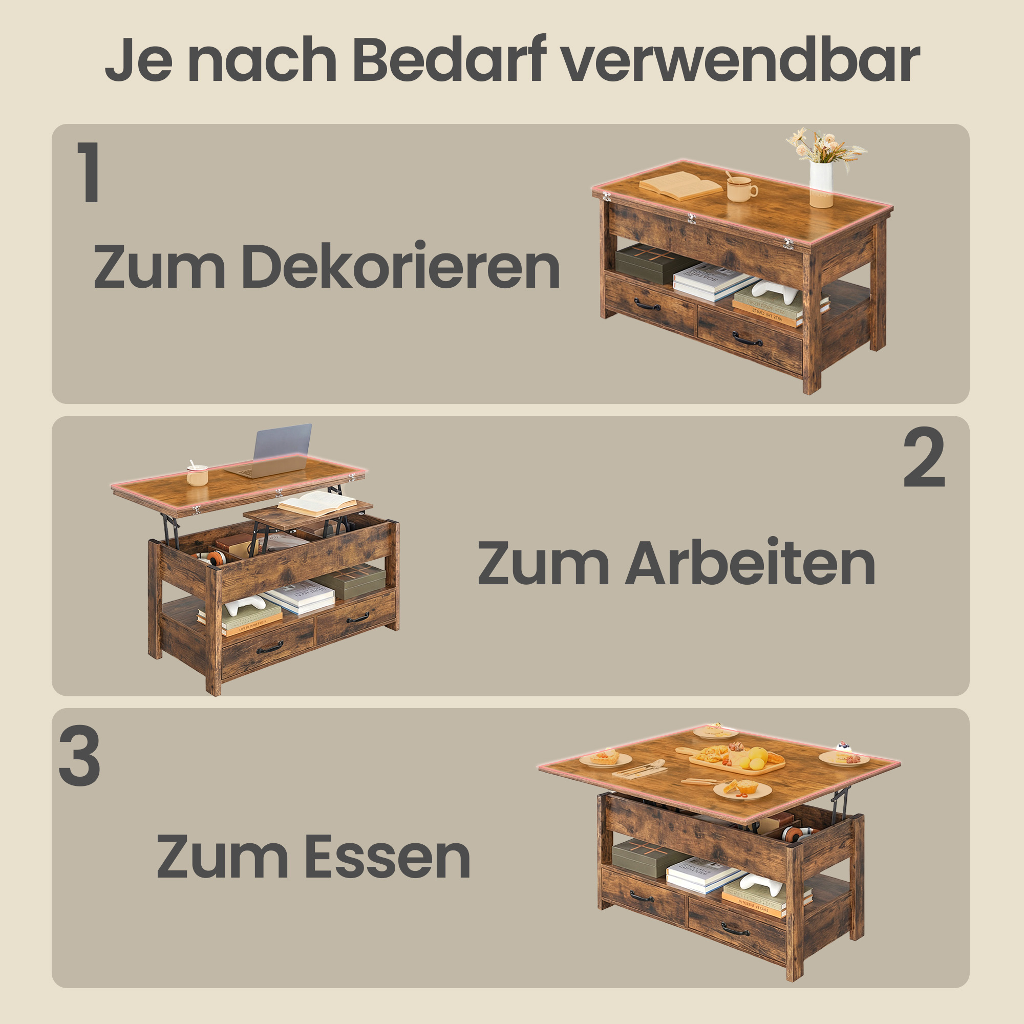 Sofabord, stuebord, gascylinder - Billede 7