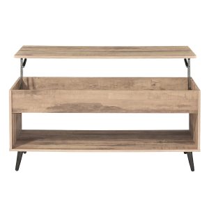 Living room table, height-adjustable coffee table, concealed compartment