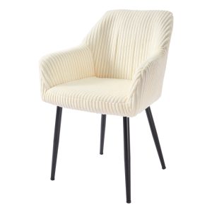 Corduroy kitchen chair, lounge chair, dining chair with armrests