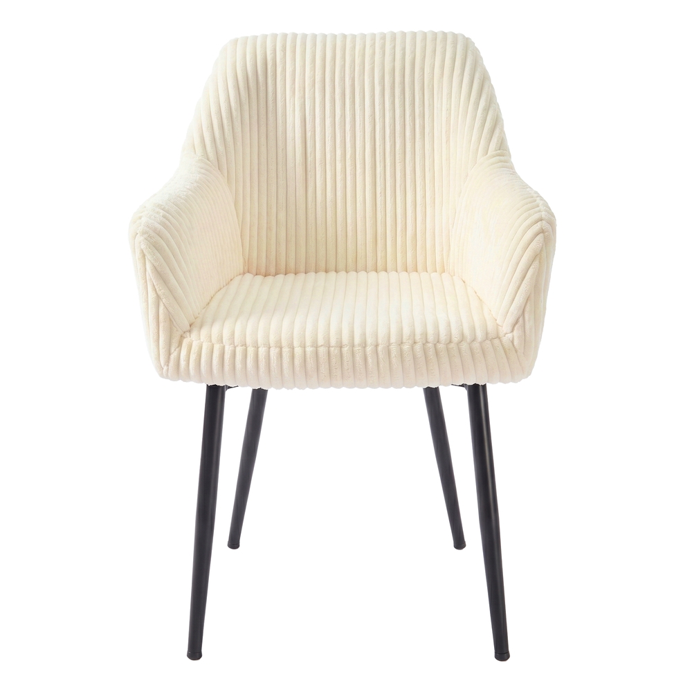 Corduroy kitchen chair, lounge chair, dining chair with armrests