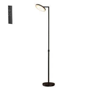 Bedside table with sockets, LED lighting, 2 drawers and an open compartment, 40.1 x 30 x 50.2 cm, ink black