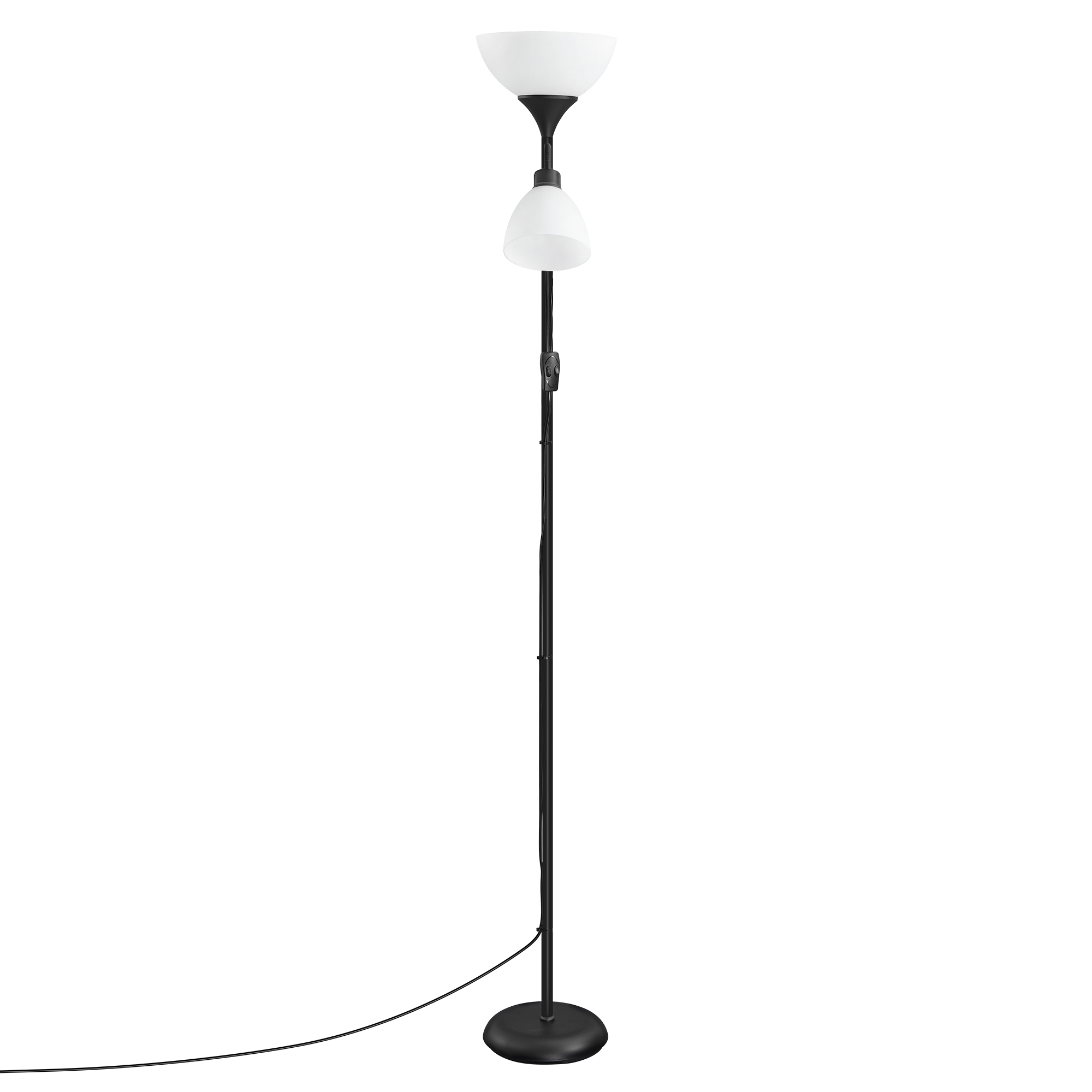 Stående lampe med justerbar læselampe 38,5 x 23,5 x 176 cm Sort - Billede 2
