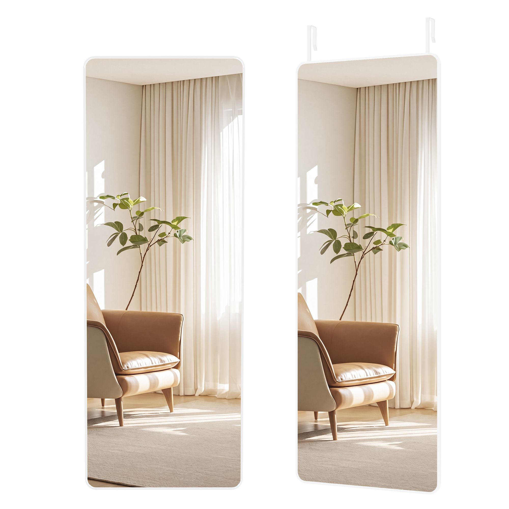 Full-length mirror made of toughened glass, 120 x 40 cm