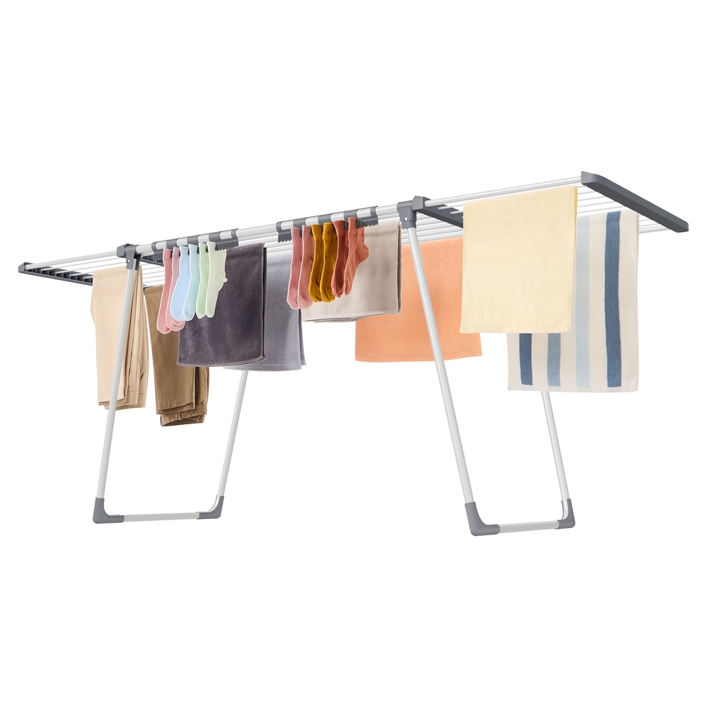Clothes horse, freestanding drying rack, extendable arms