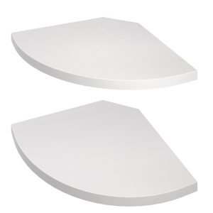 Set of 2 corner shelves, compartment-style floating shelves for the bedroom, 20 x 20 x 1
