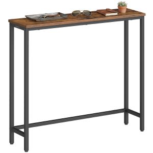 Console table with one-piece tabletop 20 x 80 x 81.2 cm vintage brown