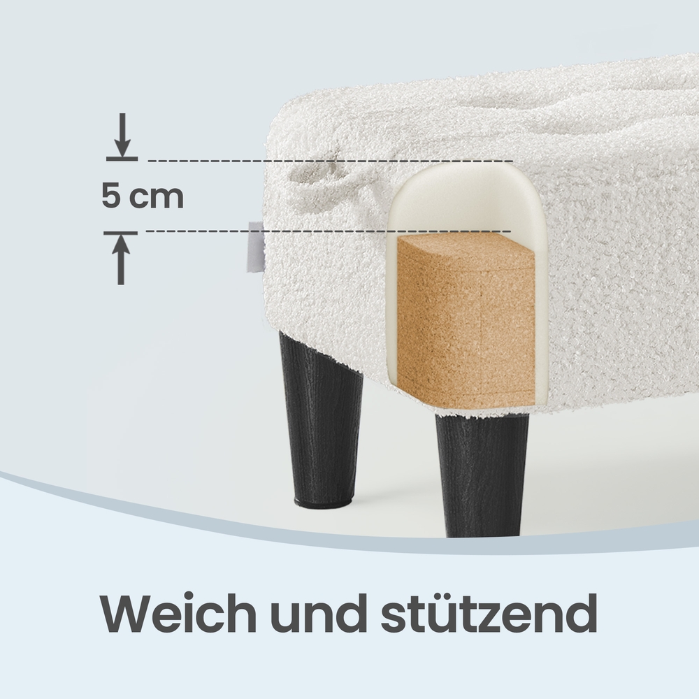 Seating stool, footstool, fleece, stool, thick padding