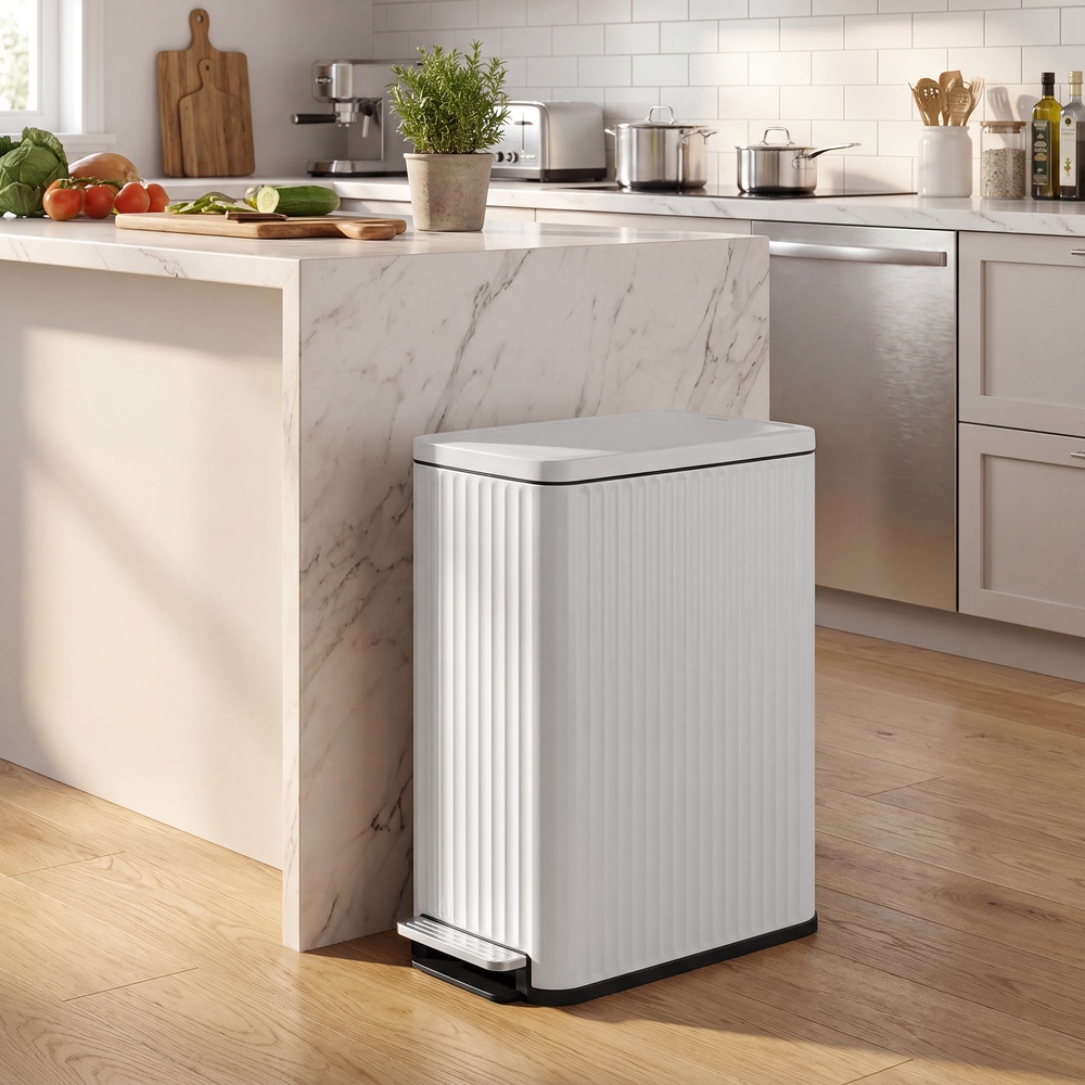 50 L kitchen bin, pedal bin with soft-close lid
