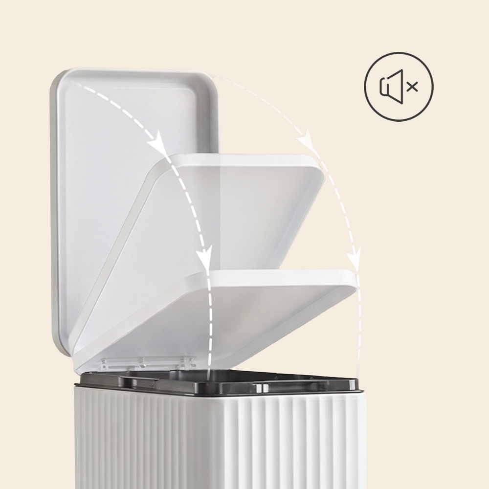 50 L kitchen bin, pedal bin with soft-close lid