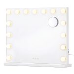 Hollywood make-up mirror with 15 dimmable LEDs