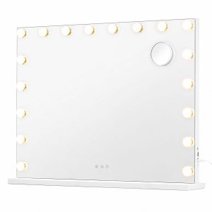 Hollywood make-up mirror with 18 dimmable LEDs