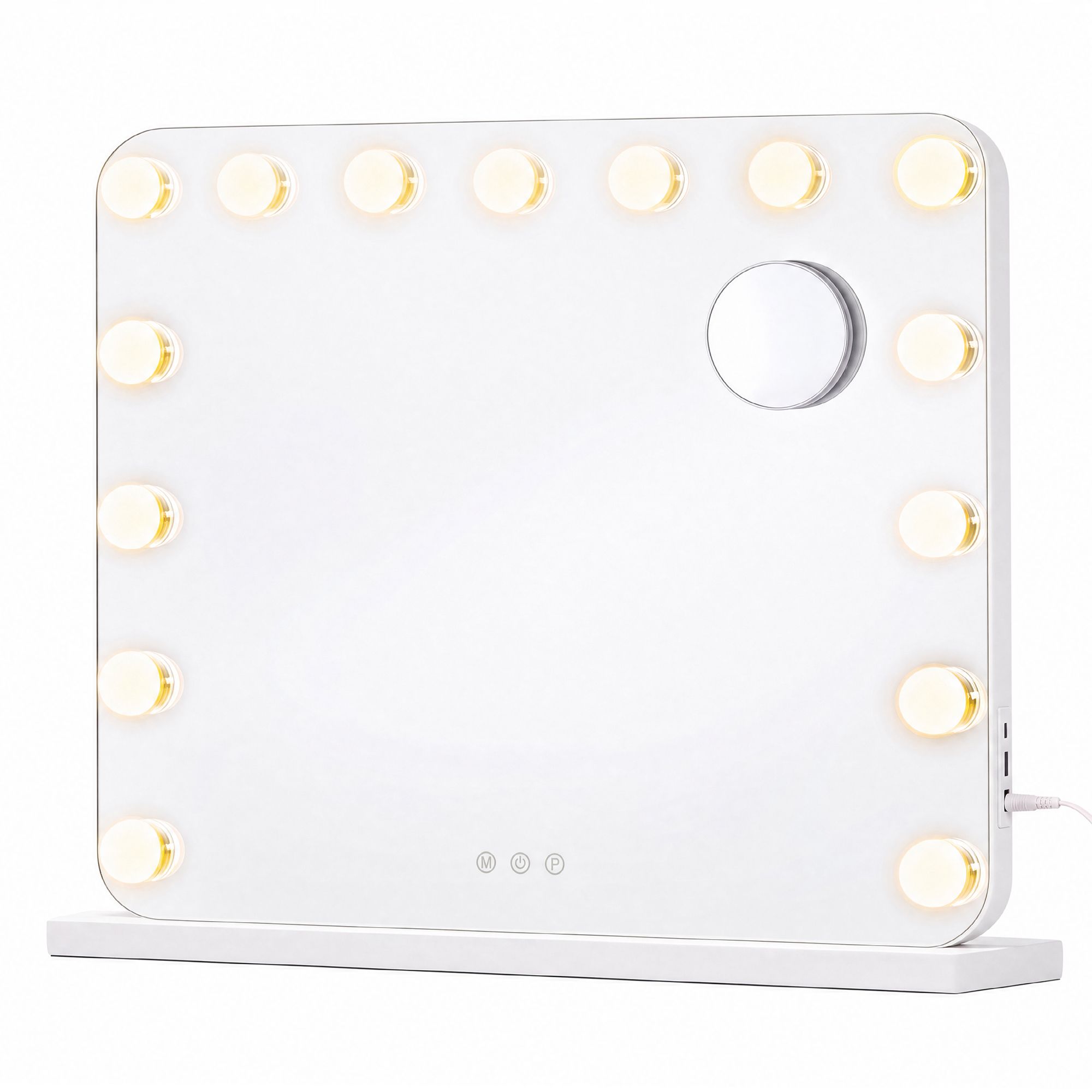 Hollywood make-up mirror with 15 dimmable LEDs