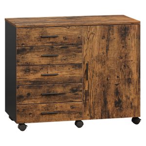 Rolling cabinet, filing cabinet, cabinet with door