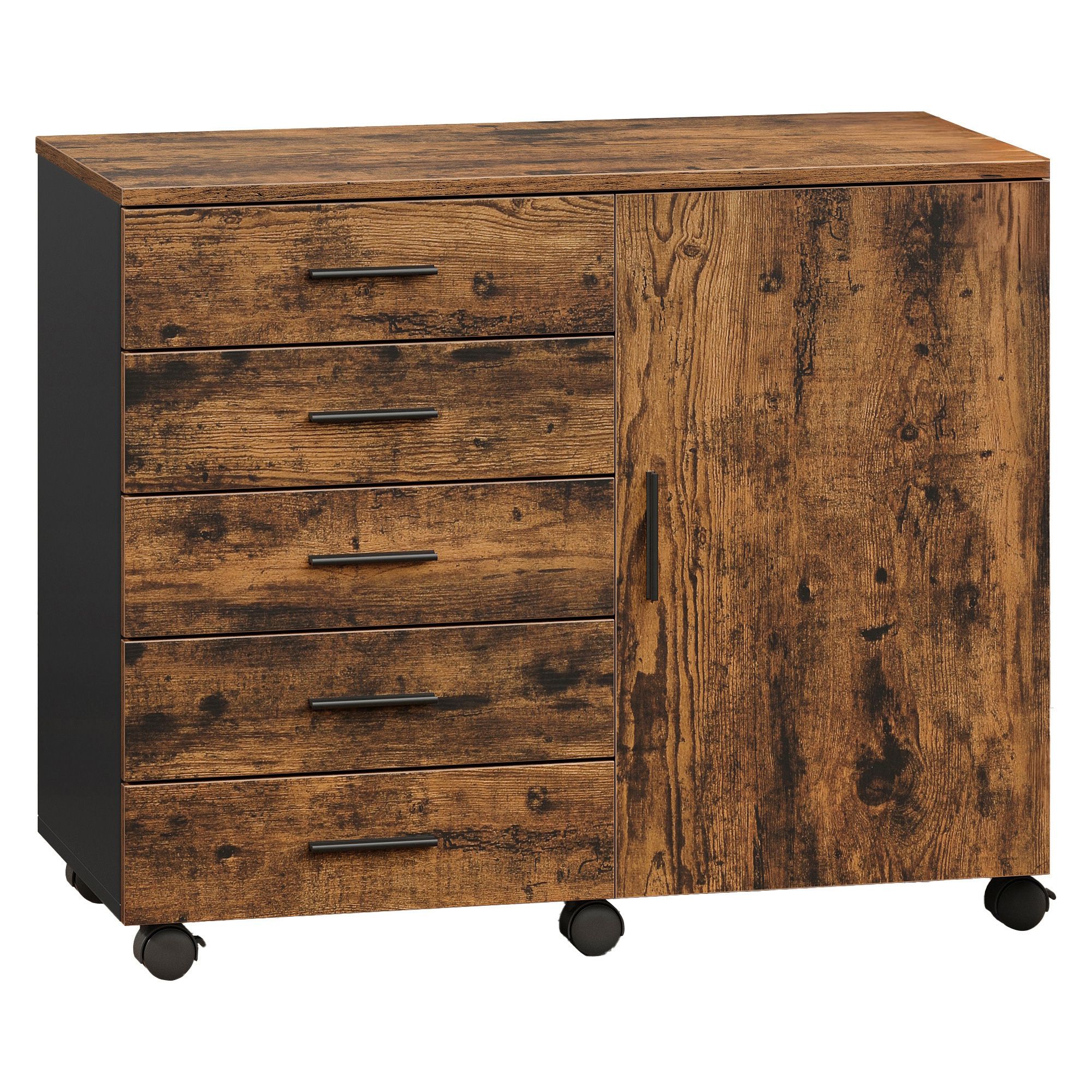 Rolling cabinet, filing cabinet, cabinet with door