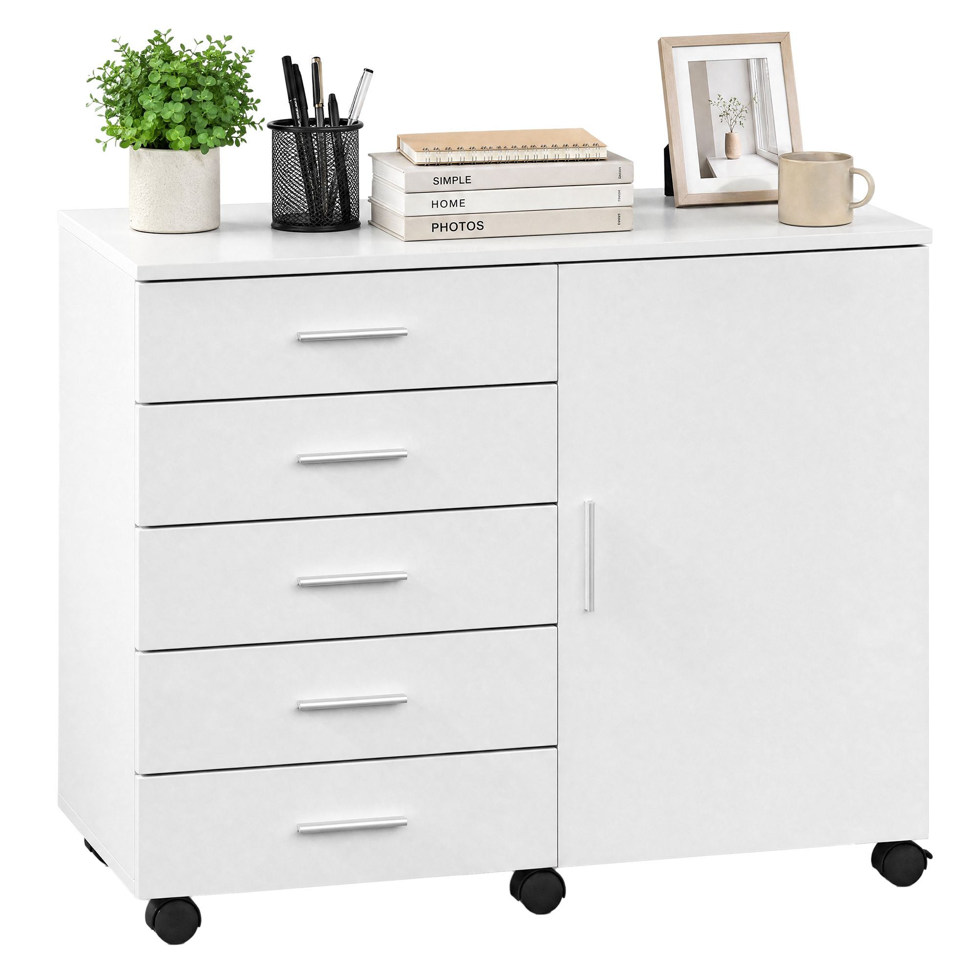 Rolling cabinet, filing cabinet, cabinet with door - Image 2