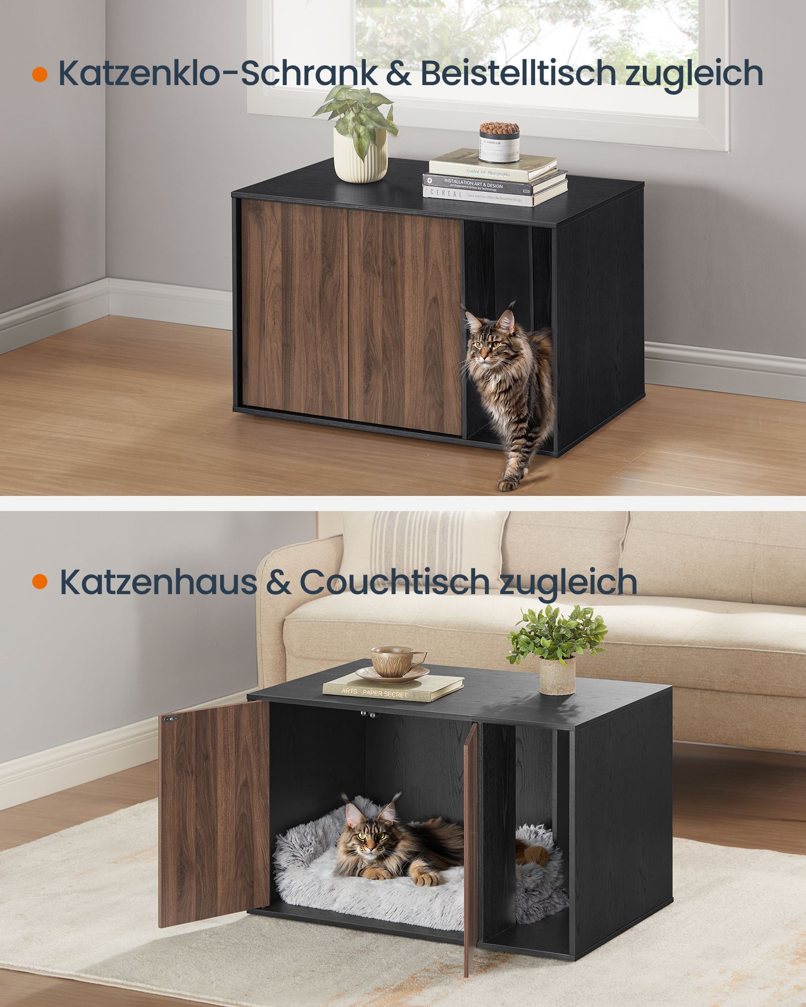 Kattetoiletskab med push-to-open-låger - Billede 6