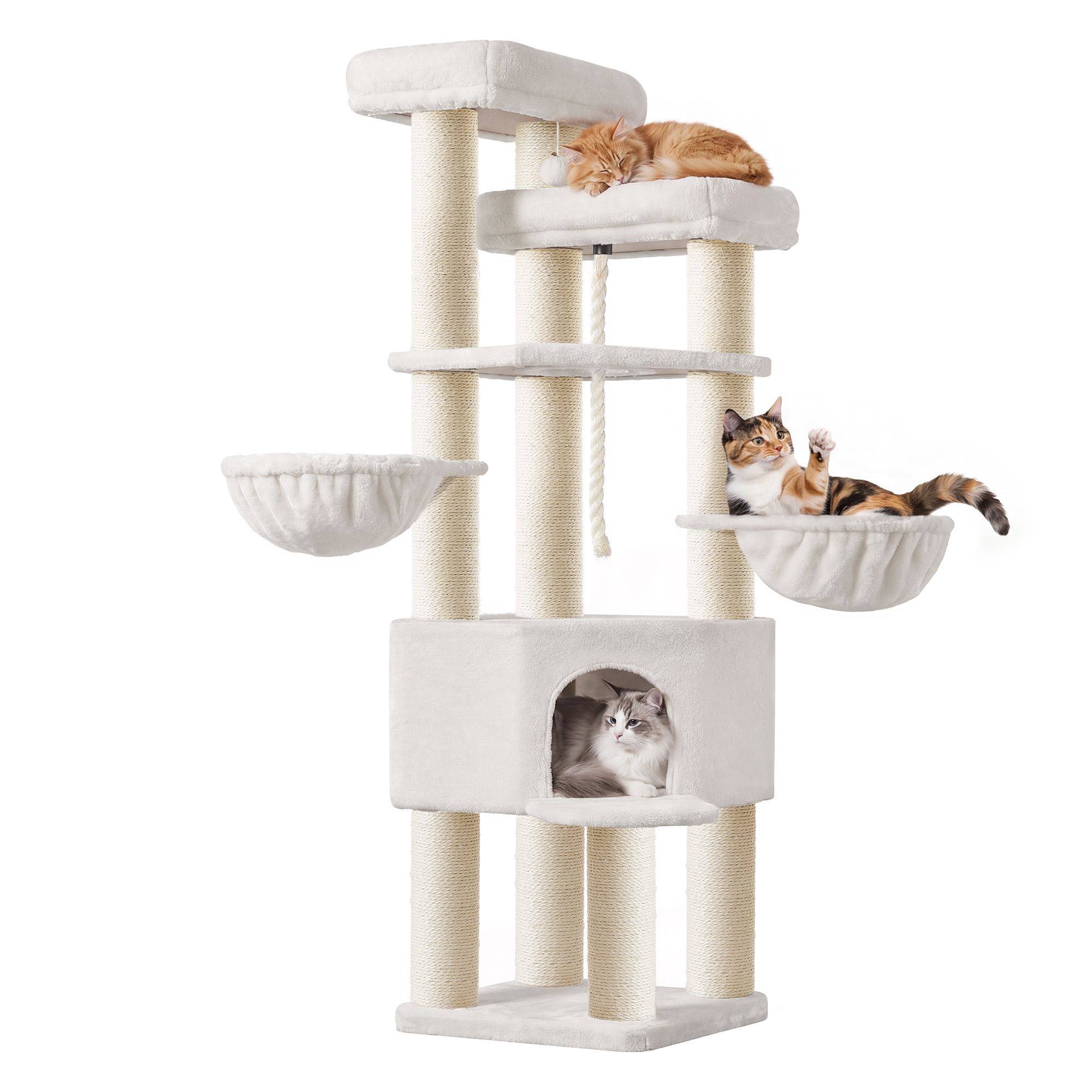 Cat tree, multi-level cat tree, thick sisal posts