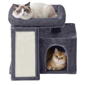 Small cat tree, scratching post with scratching board