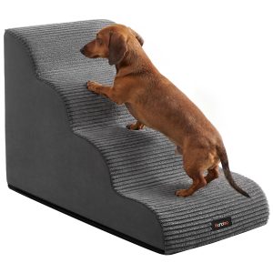 Dog stairs with 4 non-slip steps for small dogs