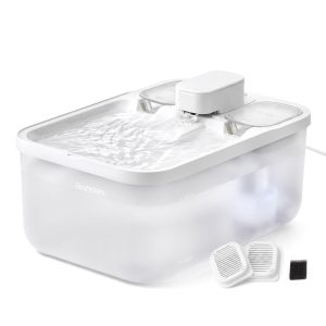 Cloud white cat fountain, 4.5L, quiet, with 3 filters