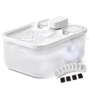 White cat fountain, 4.5L, quiet, with 12 filters
