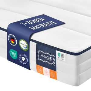 Mattress 160 x 200 x 16 cm, gel memory foam, 7-zone