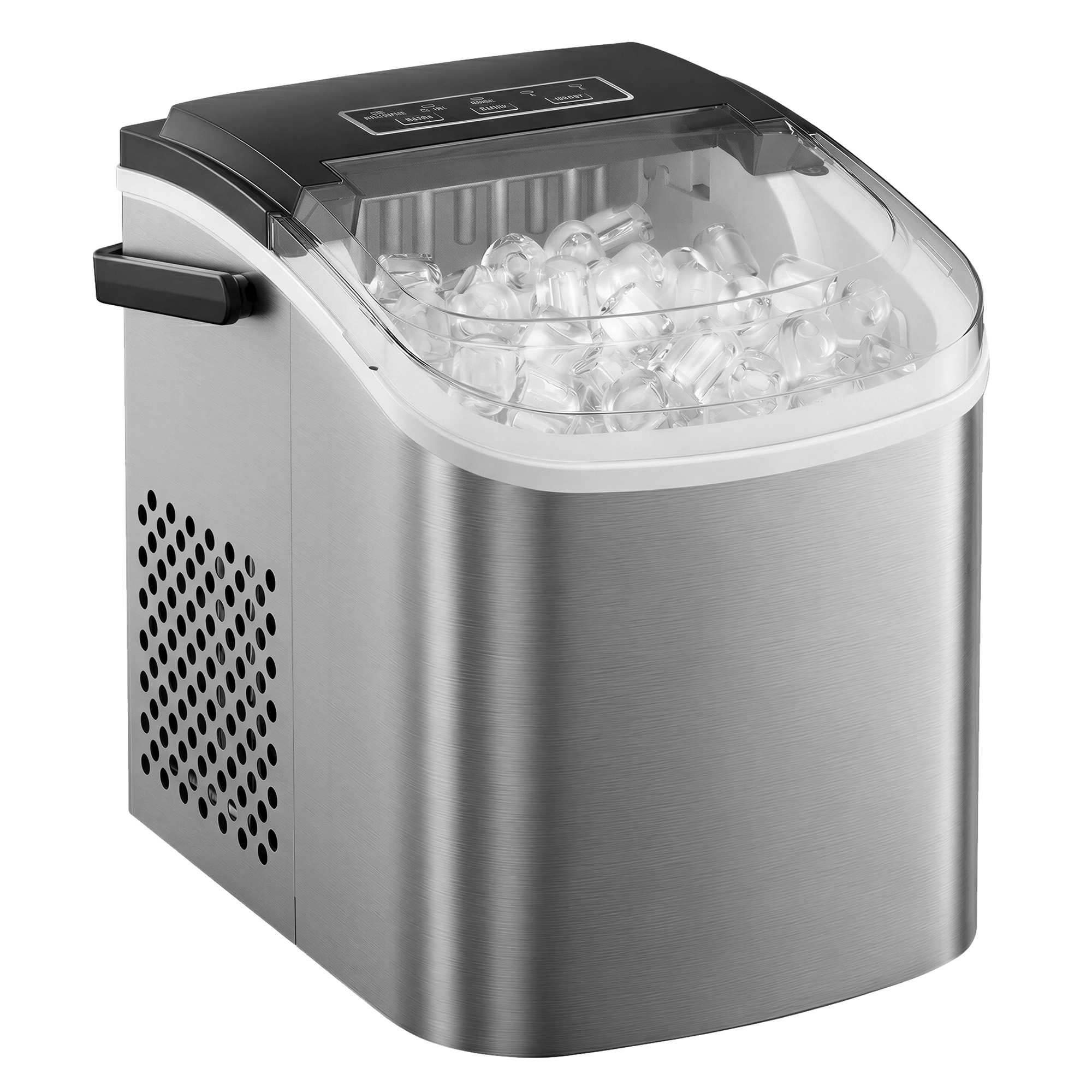 Portable ice cube maker, self-cleaning ice cube machine, 2 cube sizes